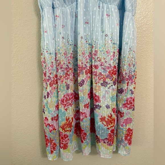 Emily Wonder Sleeveless Floral Swiss Dot Dress - Picture 5 of 8